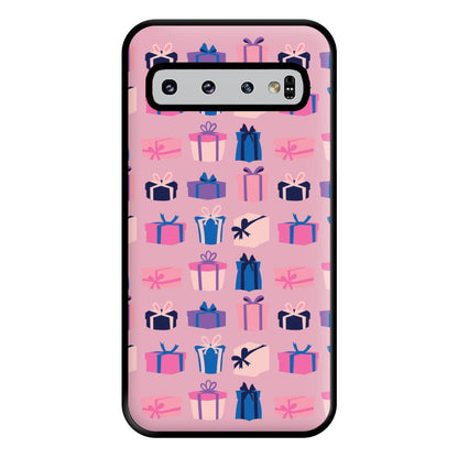 Pink Presents - Christmas Patterns Phone Case for Galaxy S10 Plus