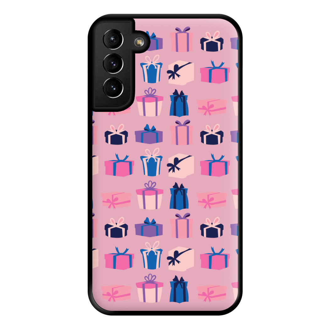 Pink Presents - Christmas Patterns Phone Case for Galaxy S21 Plus