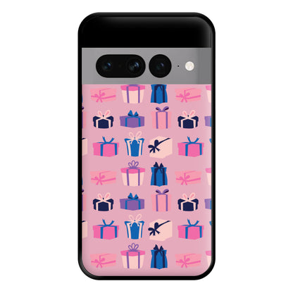 Pink Presents - Christmas Patterns Phone Case for Google Pixel 7 Pro