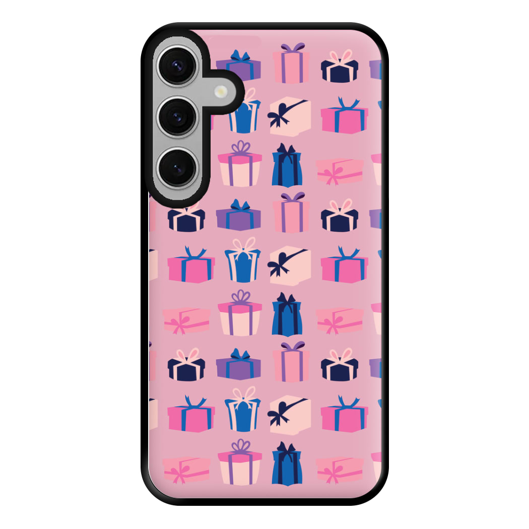 Pink Presents - Christmas Patterns Phone Case for Galaxy S24FE