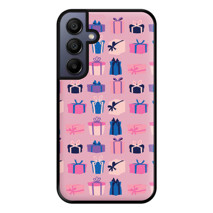 Pink Presents - Christmas Patterns Phone Case for Galaxy A15