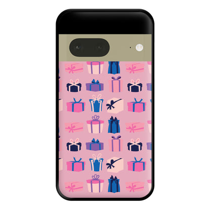 Pink Presents - Christmas Patterns Phone Case for Google Pixel 7a