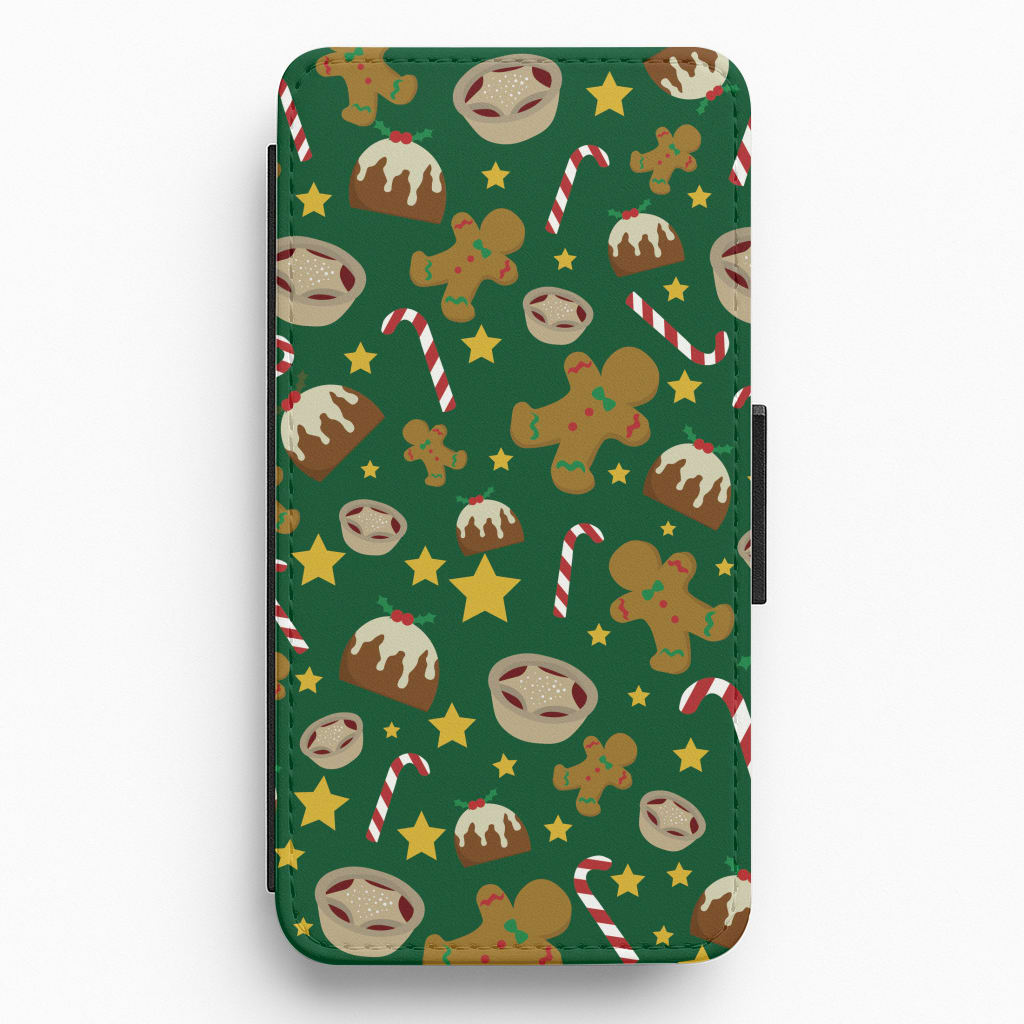 Festive - Christmas Patterns Flip / Wallet Phone Case