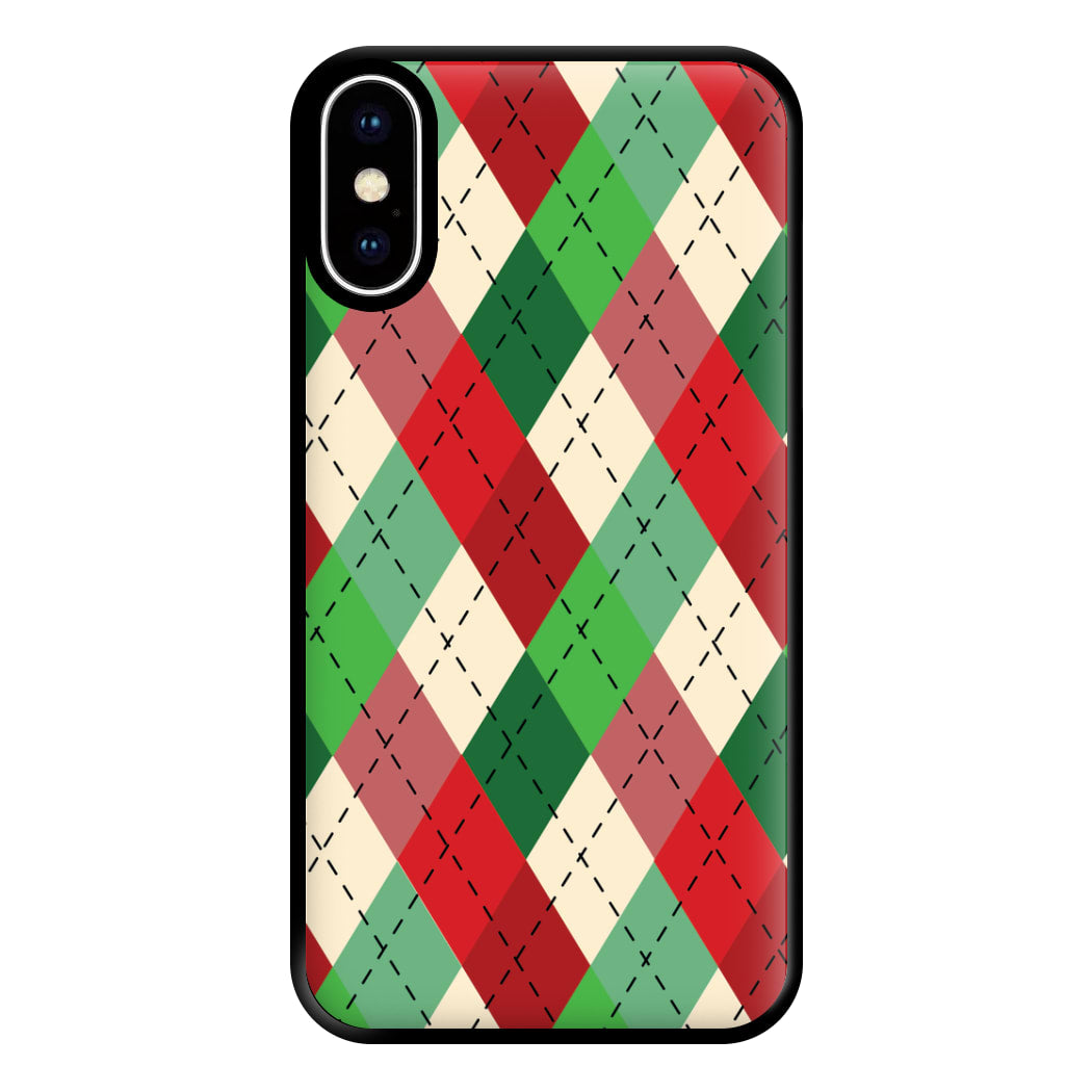 Red And Green - Christmas Patterns Phone Case for iPhone XS Max