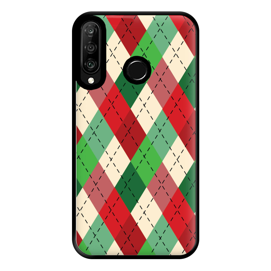 Red And Green - Christmas Patterns Phone Case for Huawei P30 Lite