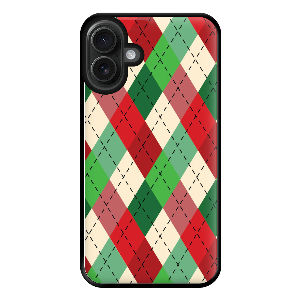 Red And Green - Christmas Patterns Phone Case for iPhone 16 Plus