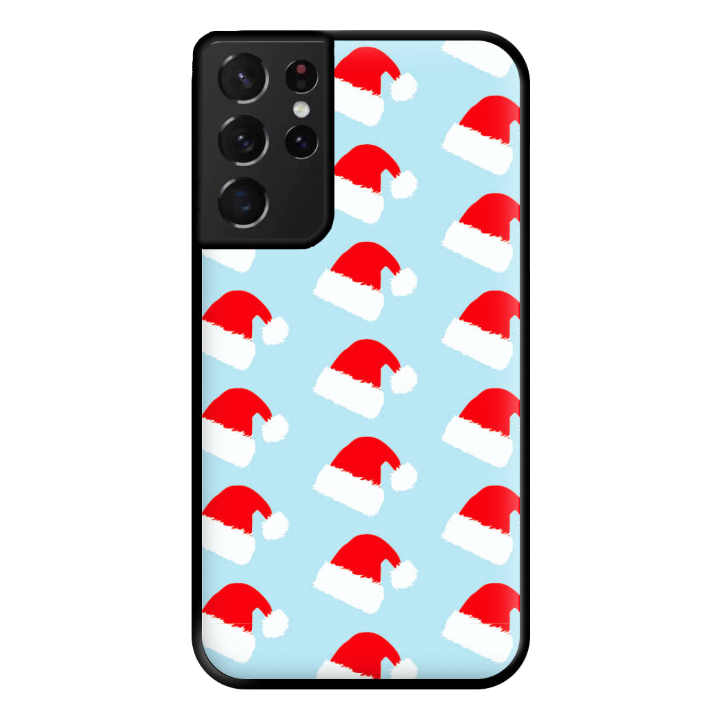 Santa Hat - Christmas Patterns Phone Case for Galaxy S21 Ultra