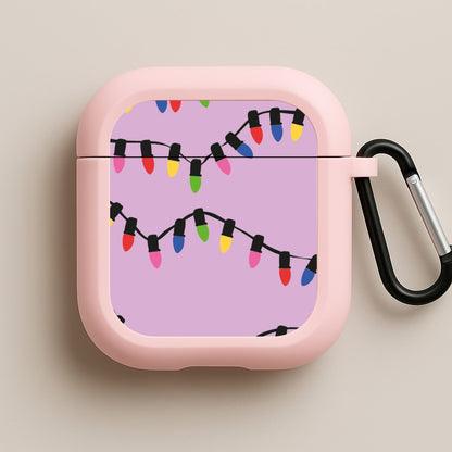 Pink Lights - Christmas Patterns Pink AirPods Case
