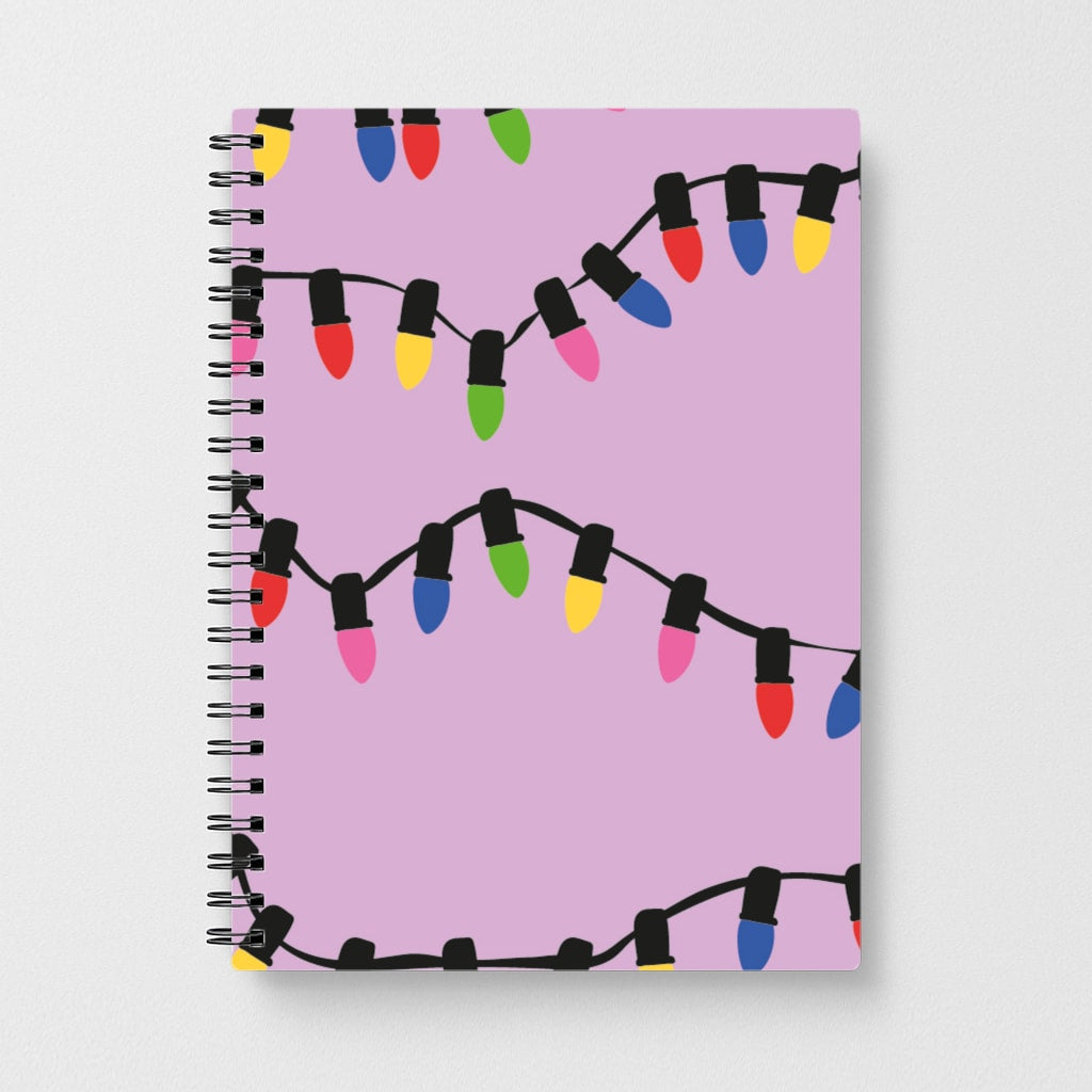 Pink Lights - Christmas Patterns Notebook