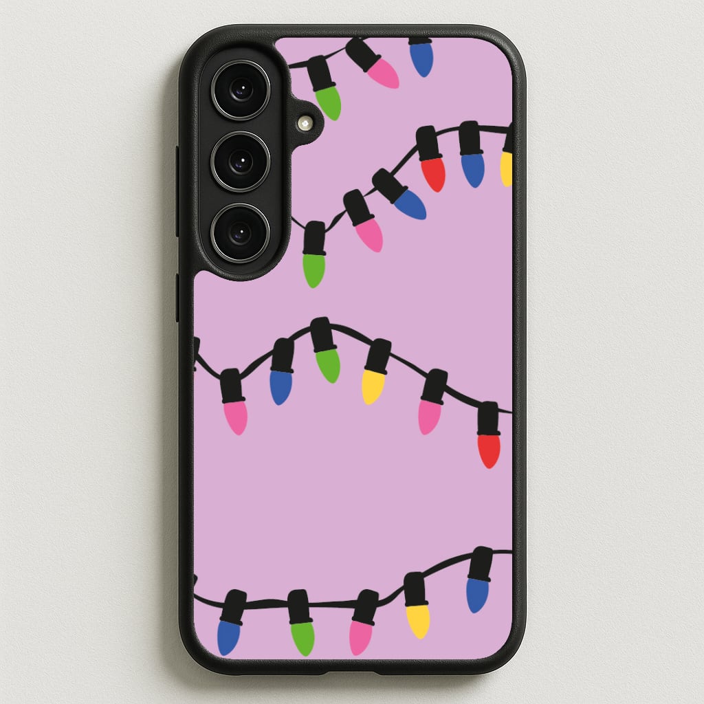 Pink Lights - Christmas Patterns Phone Case for Galaxy S25FE