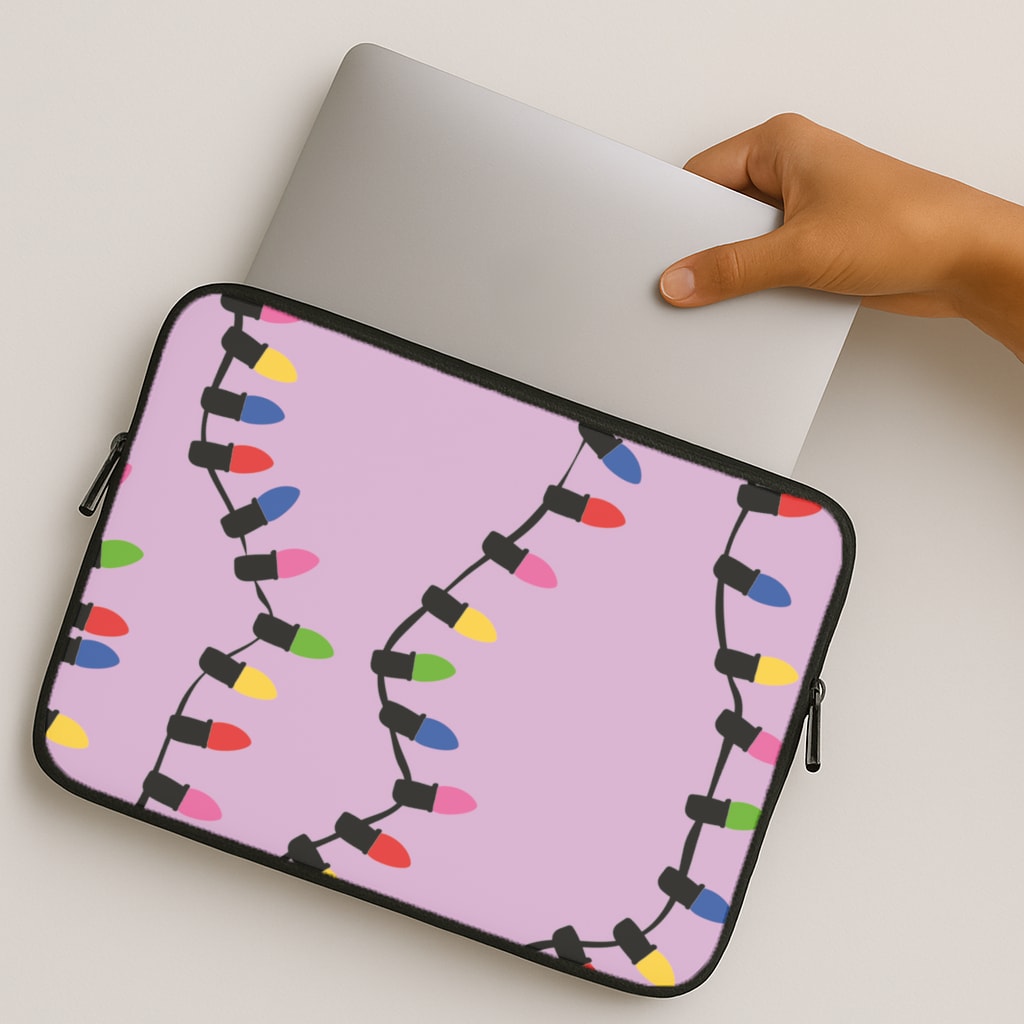 Pink Lights - Christmas Patterns MacBook Case