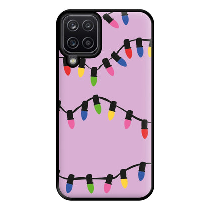 Pink Lights - Christmas Patterns Phone Case for Galaxy A12