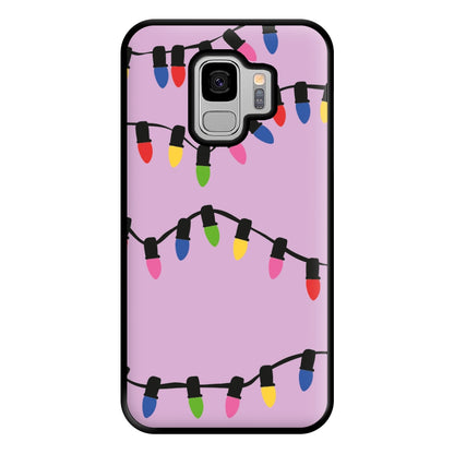 Pink Lights - Christmas Patterns Phone Case for Galaxy S9 Plus