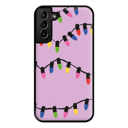 Pink Lights - Christmas Patterns Phone Case for Galaxy S21 Plus