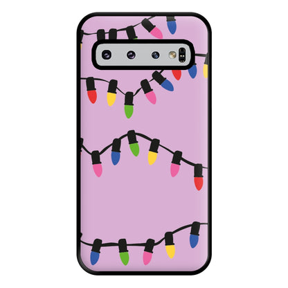 Pink Lights - Christmas Patterns Phone Case for Galaxy S10 Plus