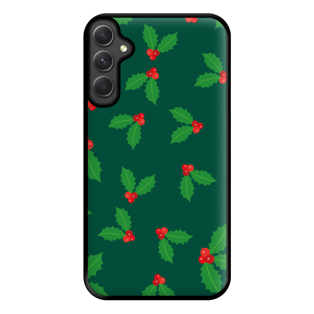 Holly - Christmas Patterns Phone Case for Galaxy A34