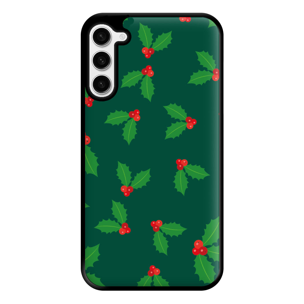 Holly - Christmas Patterns Phone Case for Galaxy S23 Plus