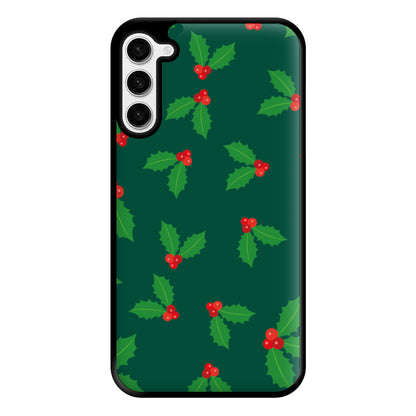 Holly - Christmas Patterns Phone Case for Galaxy S23 Plus