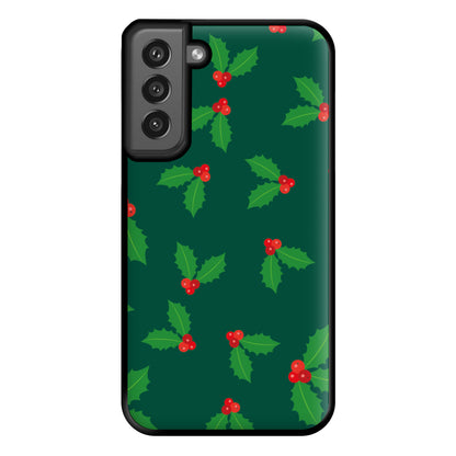 Holly - Christmas Patterns Phone Case for Galaxy S21FE