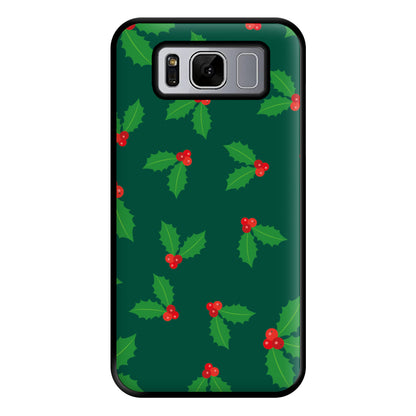 Holly - Christmas Patterns Phone Case for Galaxy S8 Plus