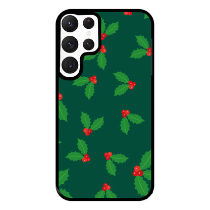 Holly - Christmas Patterns Phone Case for Galaxy S22 Ultra