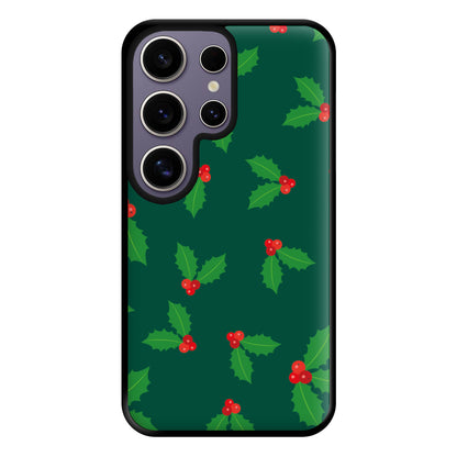 Holly - Christmas Patterns Phone Case for Galaxy S25 Ultra