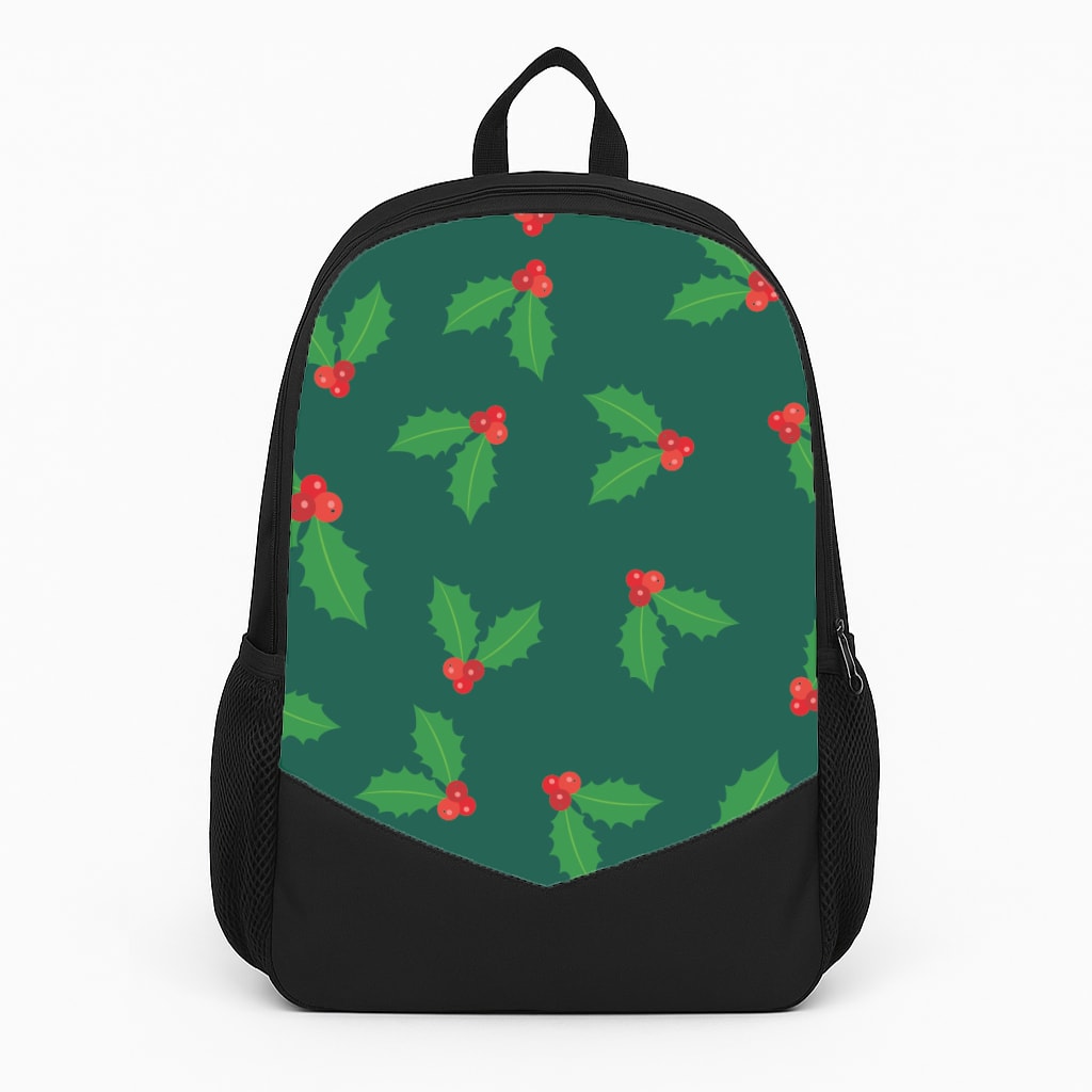 Holly - Christmas Patterns Large Backpack