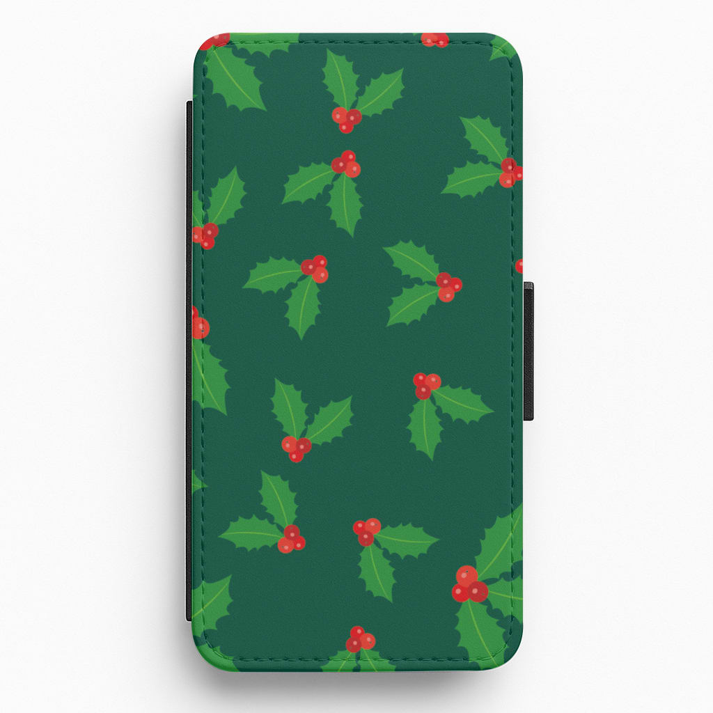 Holly - Christmas Patterns Flip / Wallet Phone Case