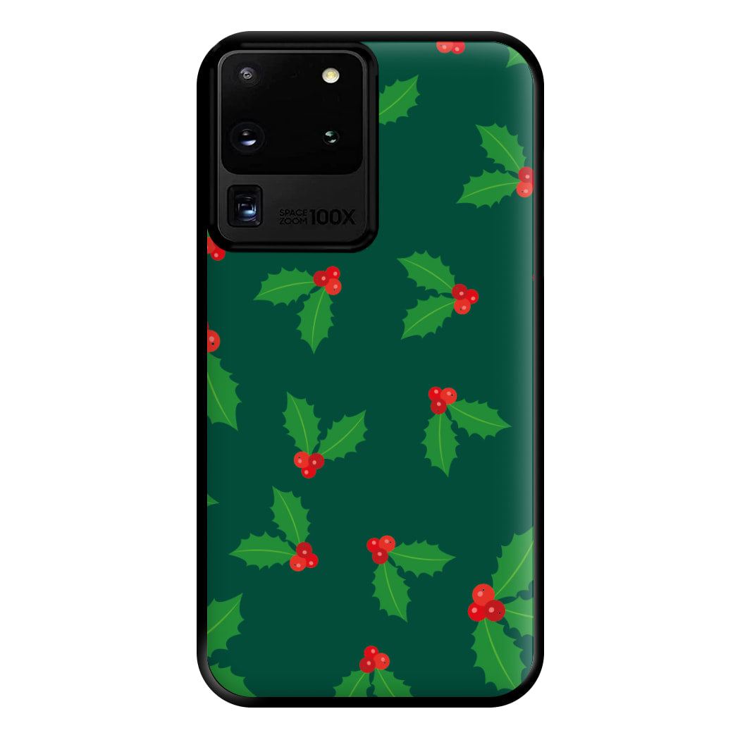 Holly - Christmas Patterns Phone Case for Galaxy S20 Ultra