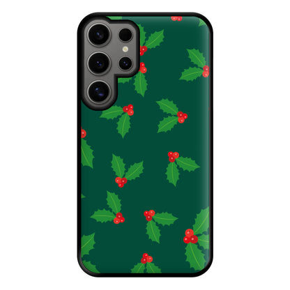 Holly - Christmas Patterns Phone Case for Galaxy S24 Ultra