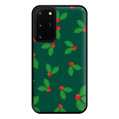 Holly - Christmas Patterns Phone Case for Galaxy S20 Plus