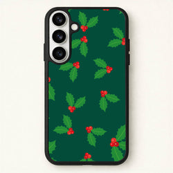 Holly - Christmas Patterns Phone Case for Galaxy S26 Plus