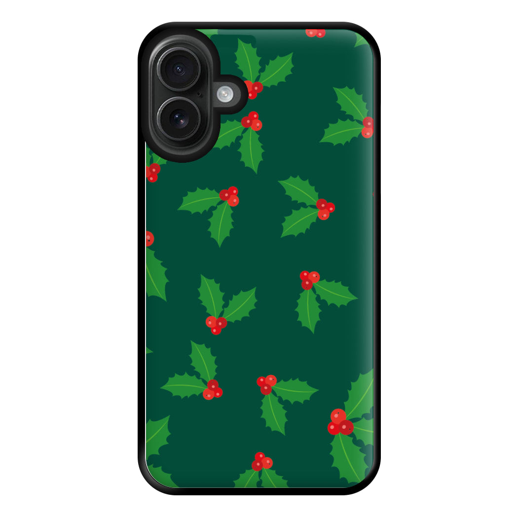 Holly - Christmas Patterns Phone Case for iPhone 16 Plus