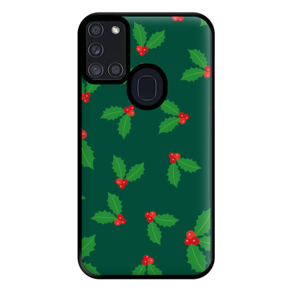 Holly - Christmas Patterns Phone Case for Galaxy A21s