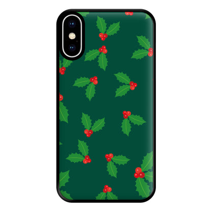 Holly - Christmas Patterns Phone Case for iPhone XS Max