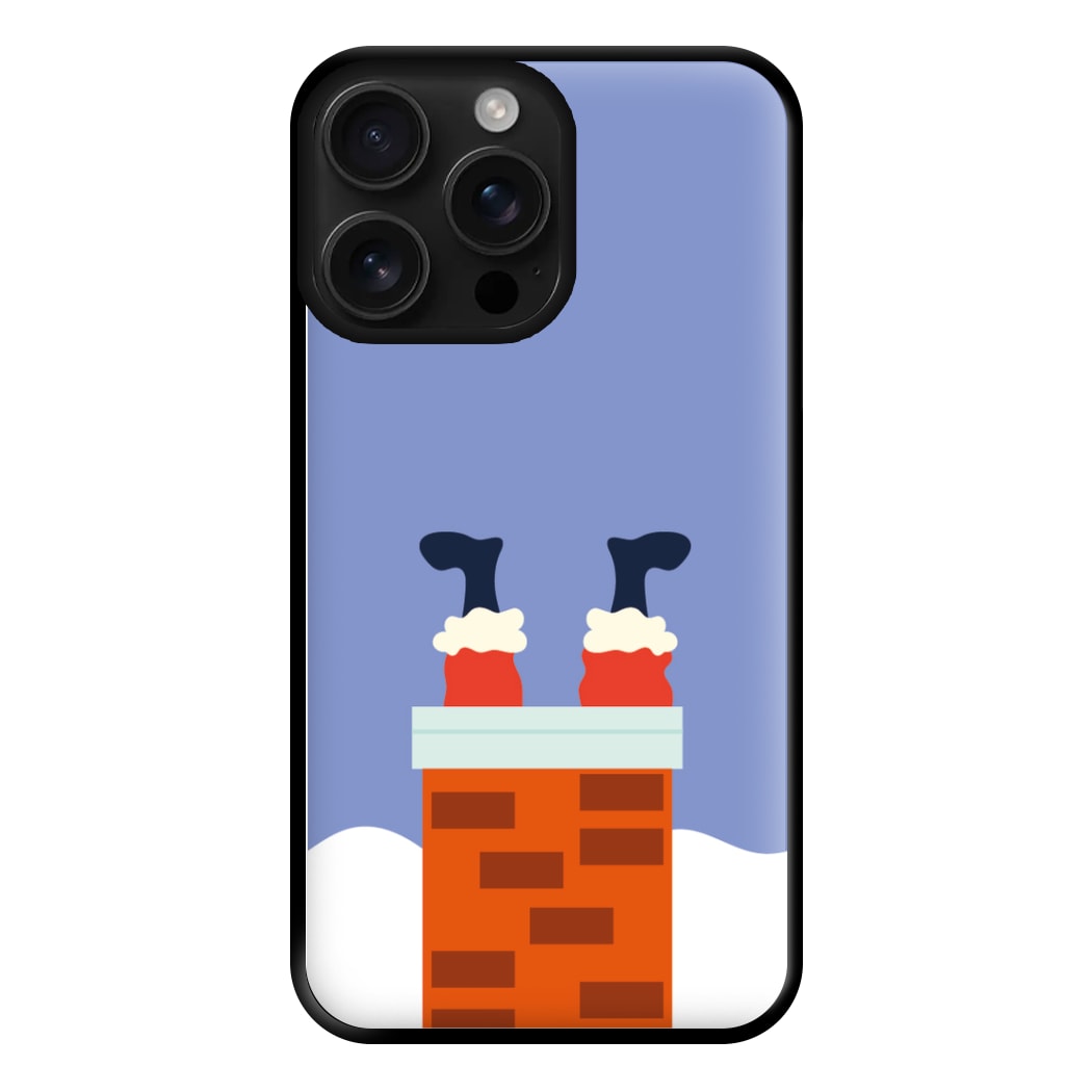 Santa Stuck In A Chimney - Christmas Phone Case