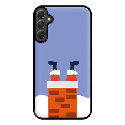 Santa Stuck In A Chimney - Christmas Phone Case for Galaxy A14