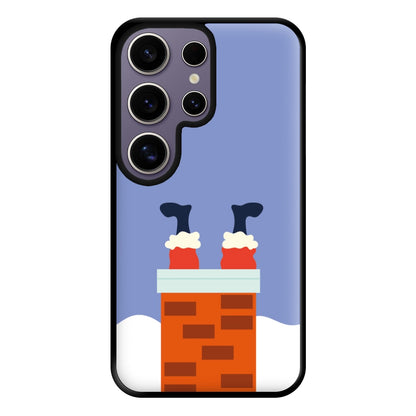 Santa Stuck In A Chimney - Christmas Phone Case for Galaxy S25 Ultra