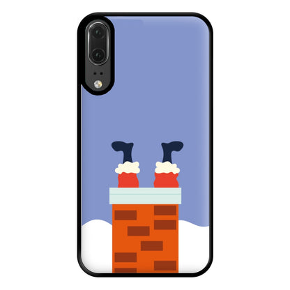 Santa Stuck In A Chimney - Christmas Phone Case for Huawei P20