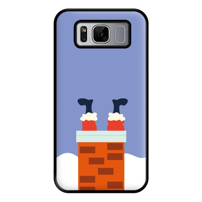 Santa Stuck In A Chimney - Christmas Phone Case for Galaxy S8 Plus