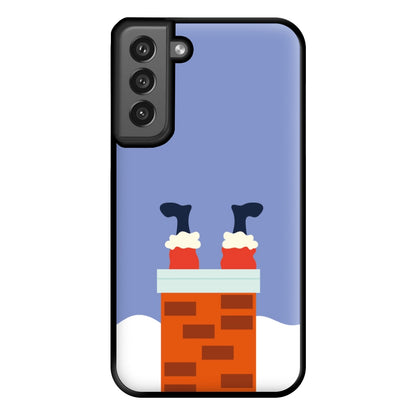 Santa Stuck In A Chimney - Christmas Phone Case for Galaxy S21FE