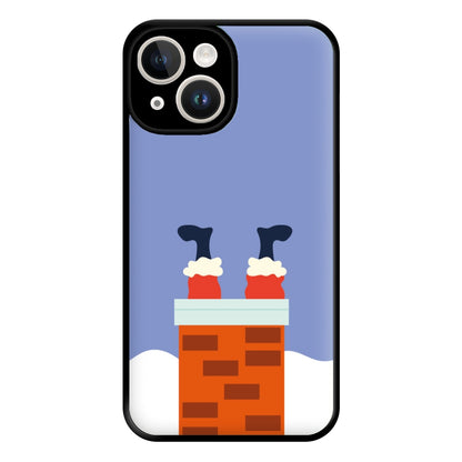 Santa Stuck In A Chimney - Christmas Phone Case for iPhone 14