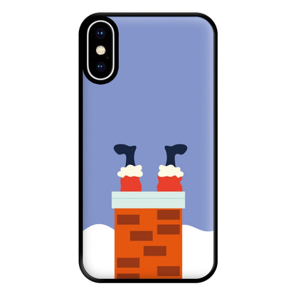 Santa Stuck In A Chimney - Christmas Phone Case for iPhone XS Max