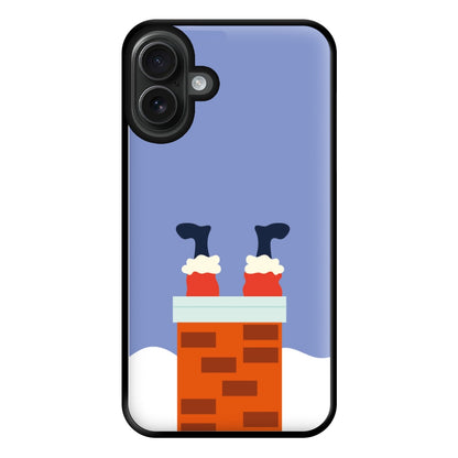 Santa Stuck In A Chimney - Christmas Phone Case for iPhone 16 Plus