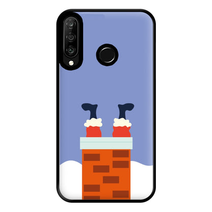 Santa Stuck In A Chimney - Christmas Phone Case for Huawei P30 Lite