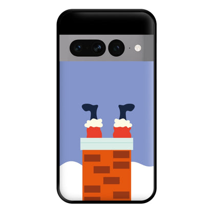 Santa Stuck In A Chimney - Christmas Phone Case for Google Pixel 7 Pro