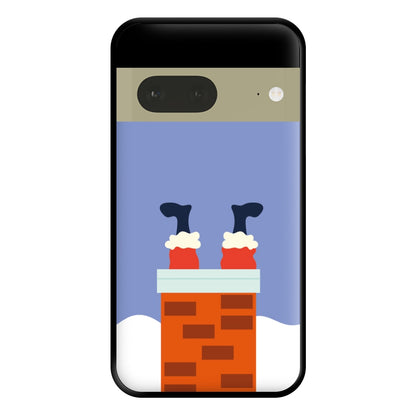 Santa Stuck In A Chimney - Christmas Phone Case for Google Pixel 7a