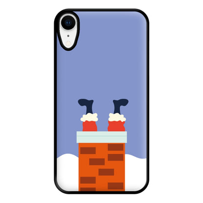 Santa Stuck In A Chimney - Christmas Phone Case for iPhone XR