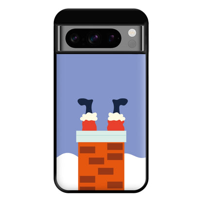 Santa Stuck In A Chimney - Christmas Phone Case for Google Pixel 8 Pro