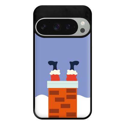 Santa Stuck In A Chimney - Christmas Phone Case for Google Pixel 9 Pro XL